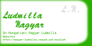 ludmilla magyar business card